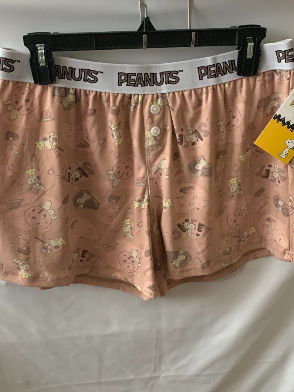 PEANUTS Snoopy Sweet Treats Boxer Short in Tan Sz LARGE